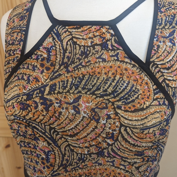 THML size M, silky, multicolor maxi dress - Picture 3 of 4